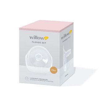 Willow Go Wearable Breast Pump Flange Set, 21mm  - 2 Pack
