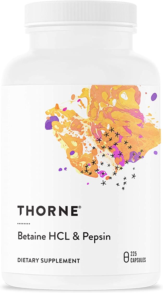 Thorne Betaine HCL & Pepsin - 225 ct
