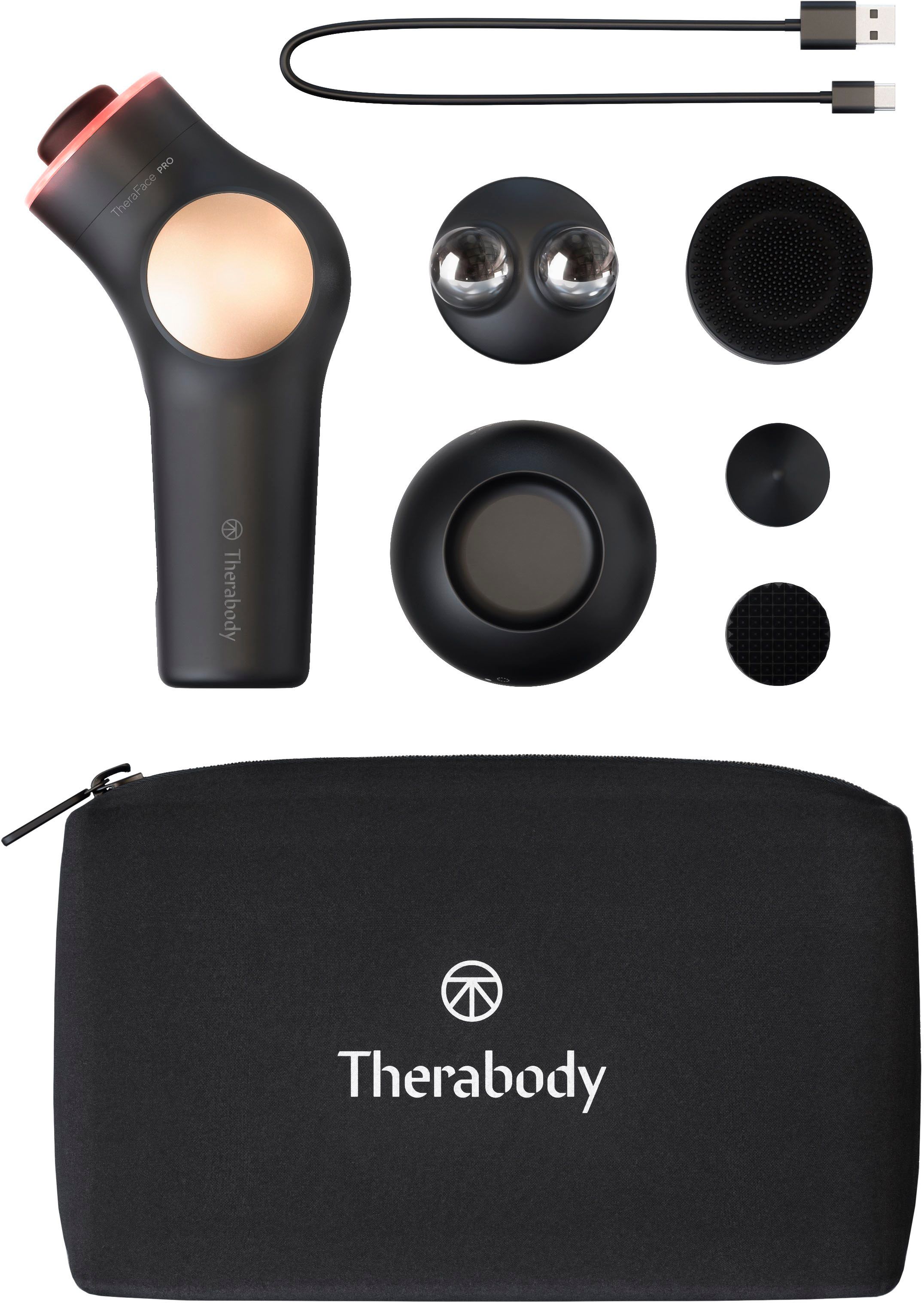 TheraFace PRO (Black) - The ultimate 6-in-1 facial health device