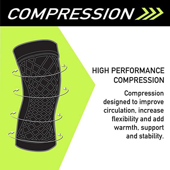 Spark Kinetic Knee Sleeve Compression Support with Kinesiology Tape, Universal - Medium