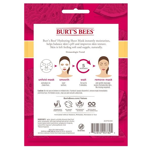 Burt's Bees® Hydrating Facial Sheet Mask with Watermelon - 1 ct