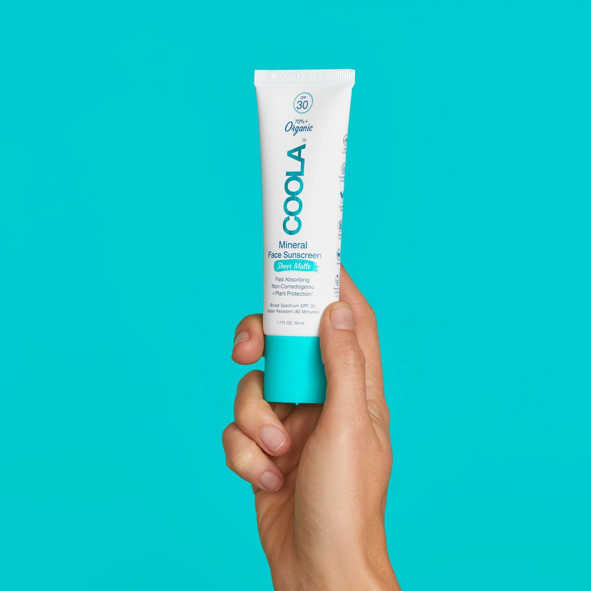COOLA Mineral Face Organic Tinted Sunscreen Lotion, Sheer Matte, SPF 30 – 1.7 fl oz