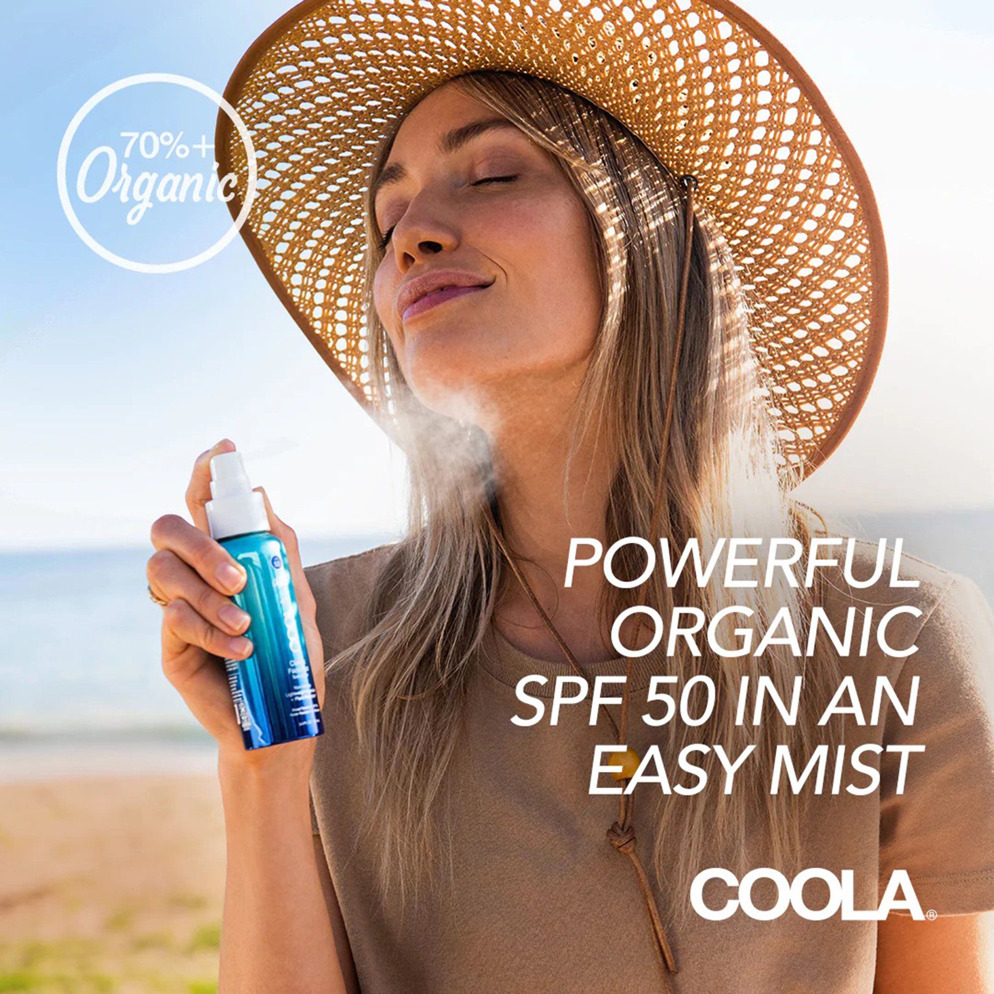 COOLA Classic Face Organic Sunscreen Mist, SPF 50 - 3.4 fl oz