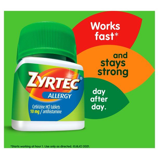 Zyrtec 24 Hour Allergy Relief Antihistamine Tablets, 10 mg - 30 ct