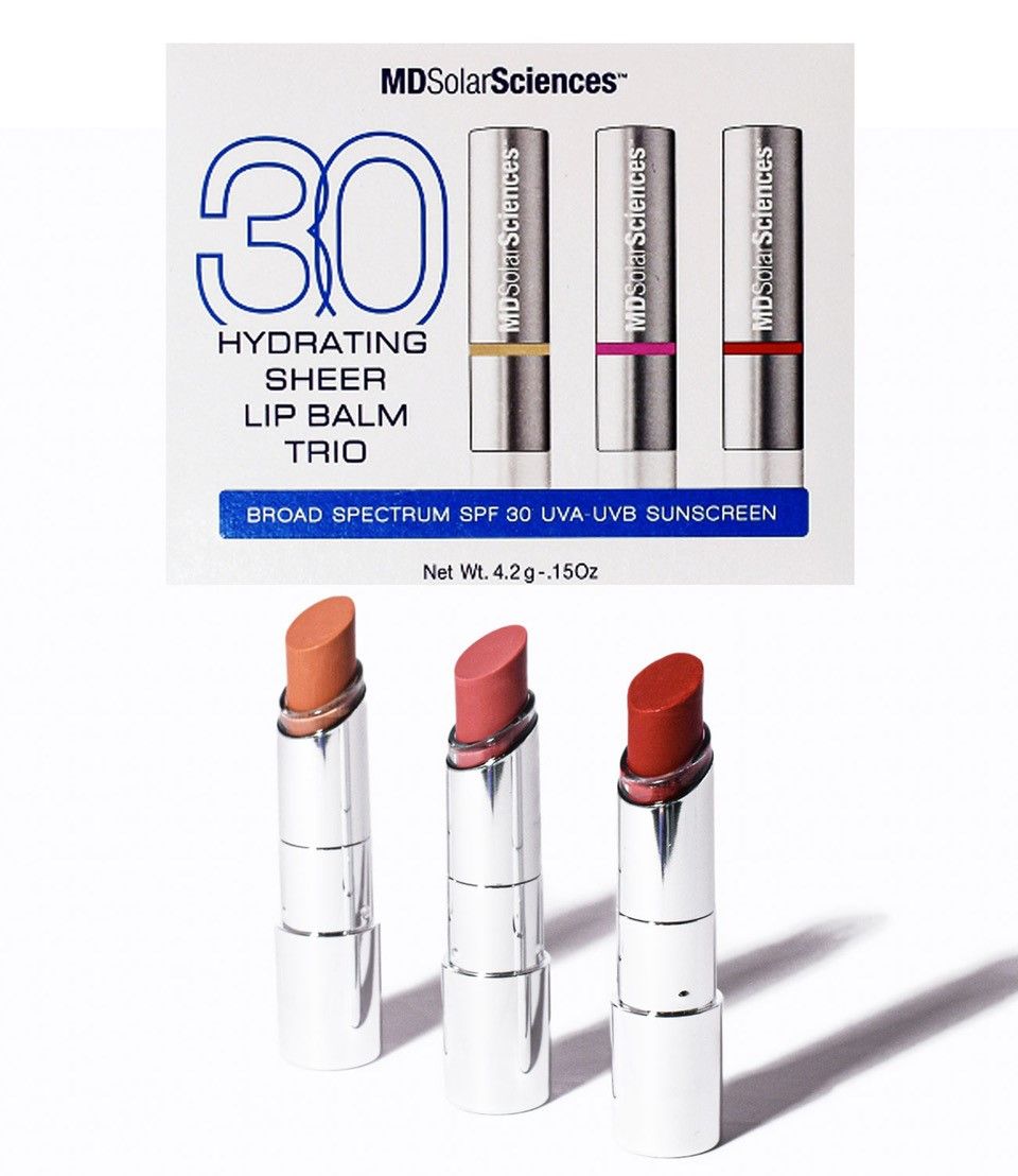 MDSolarSciences Hydrating SPF 30 Tinted Lip Balm Trio -  Ruby, Blush, and Bare