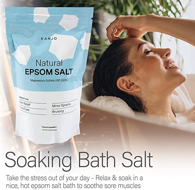 Kanjo Natural Epsom Soaking Bath Salt - 16 oz