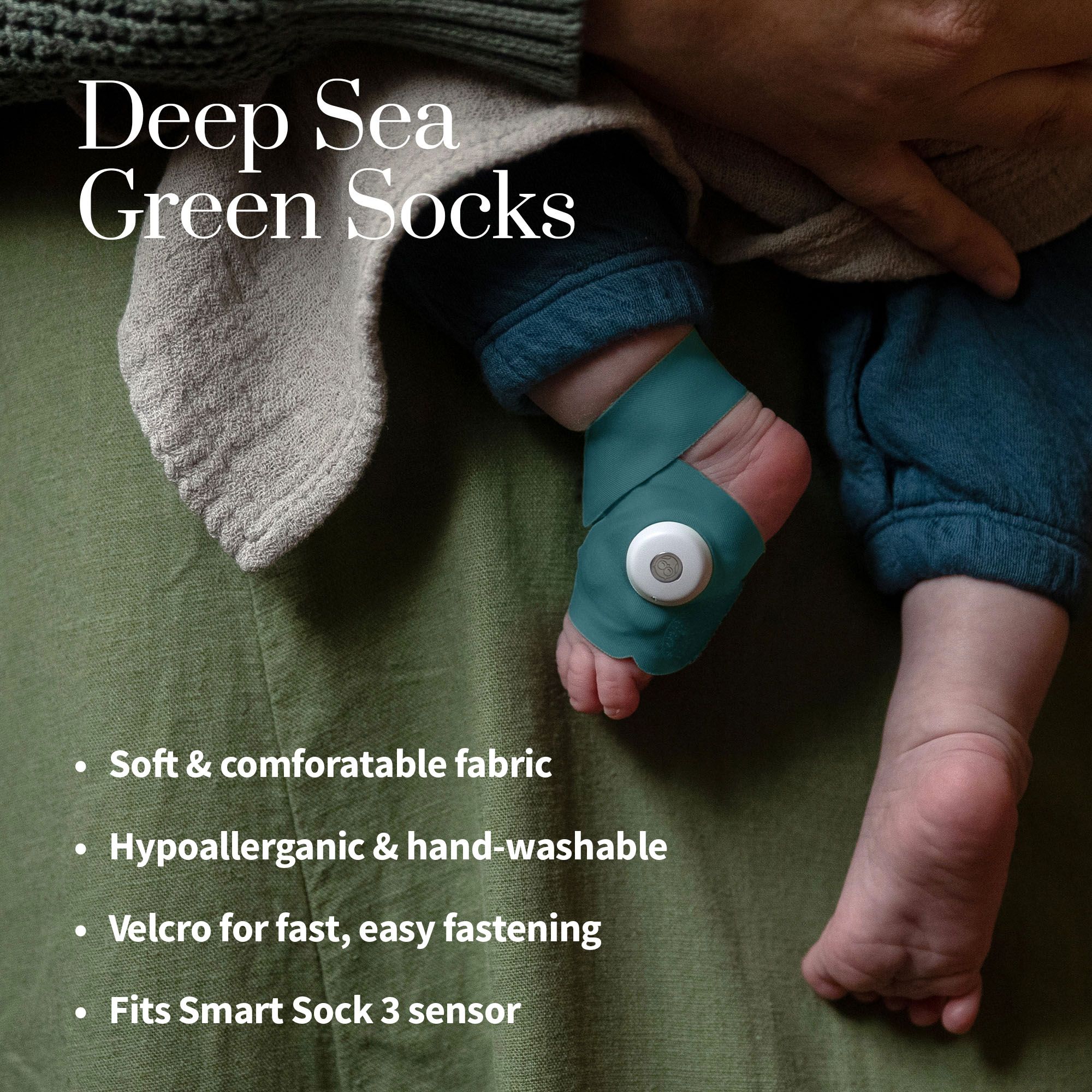 Owlet Accessory Socks - Deep Sea Green