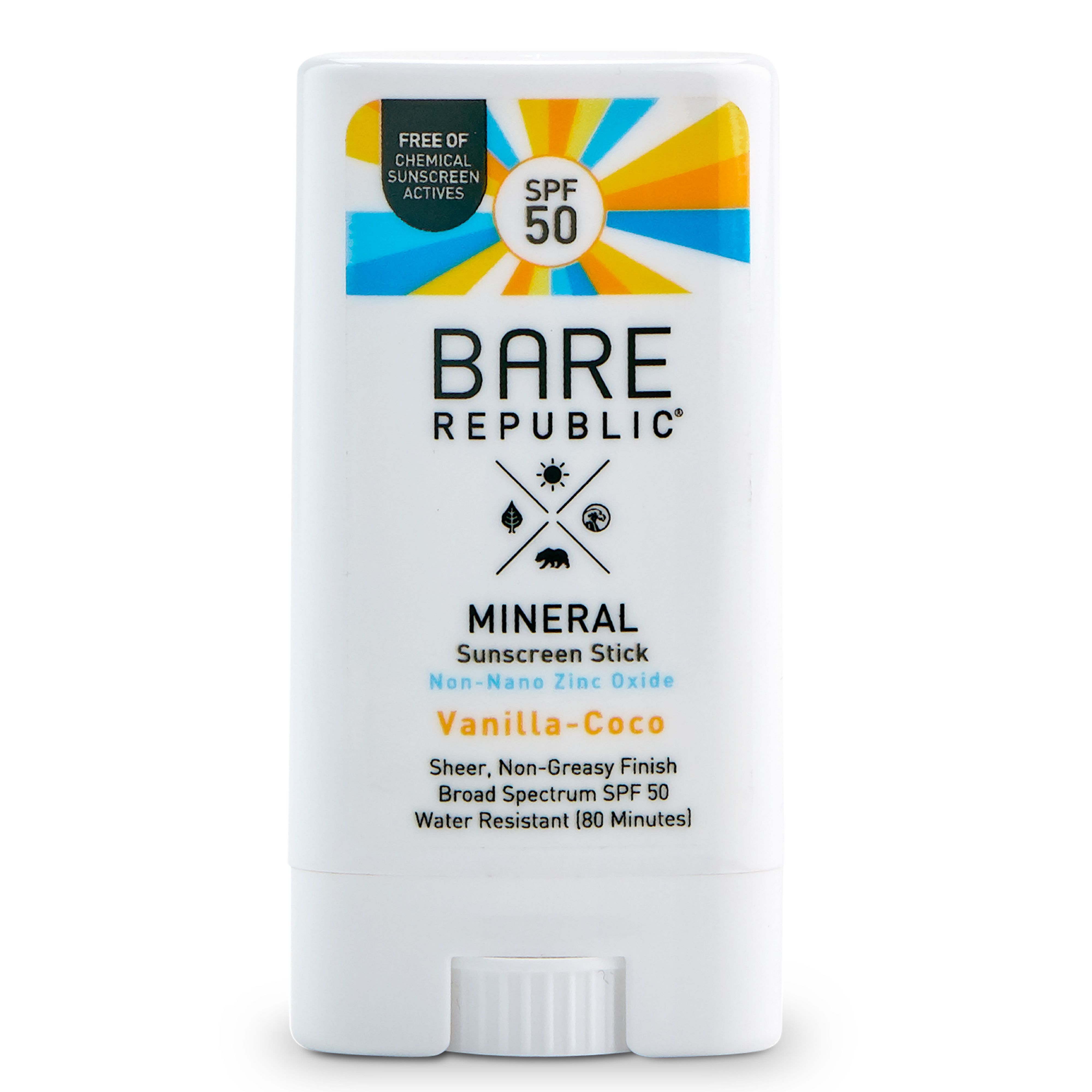 Bare Republic Mineral Sport Sunscreen Stick, SPF 50 - 0.5 oz