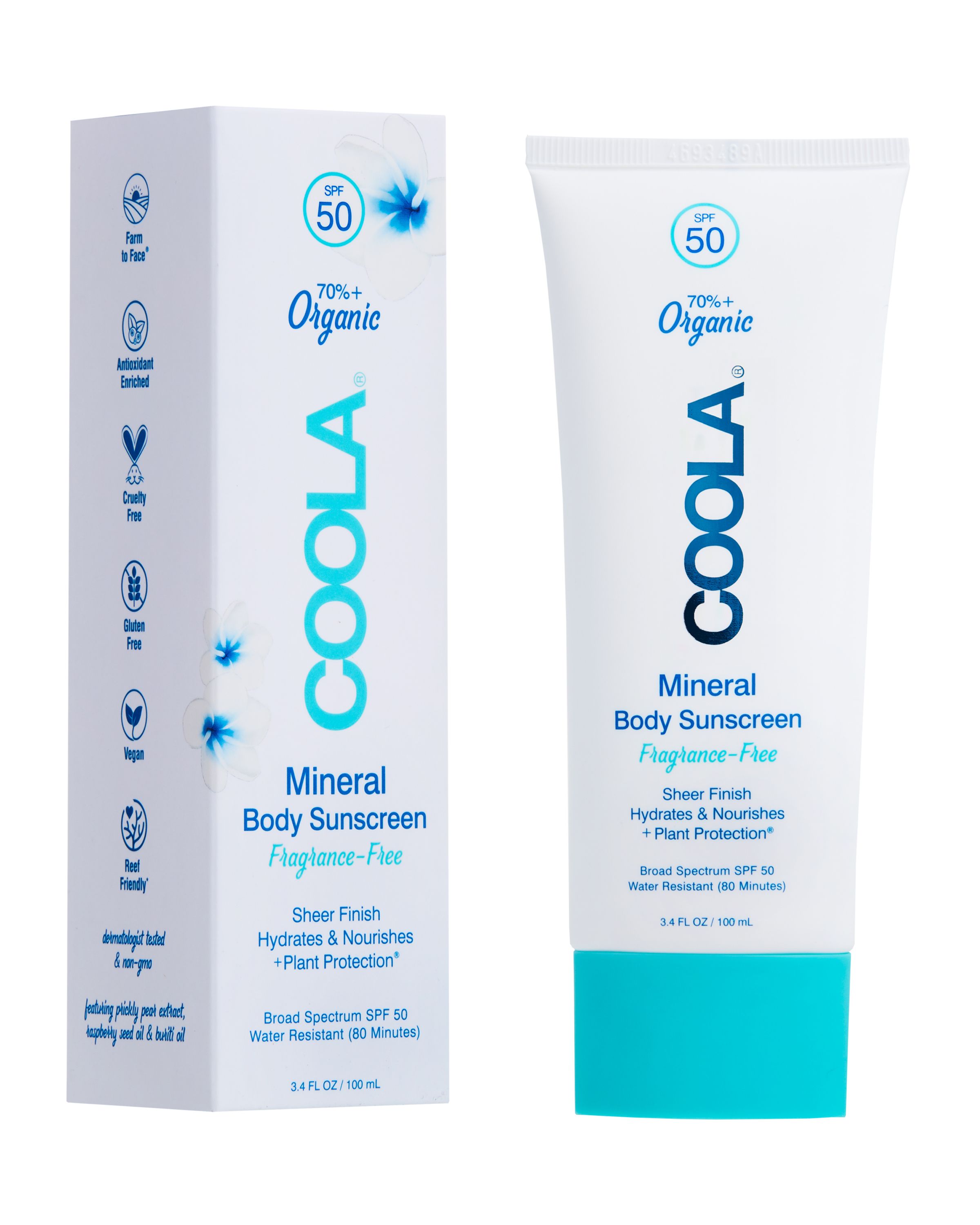 COOLA Mineral Body Organic Sunscreen Lotion, Fragrance Free, SPF 50 - 5 fl oz