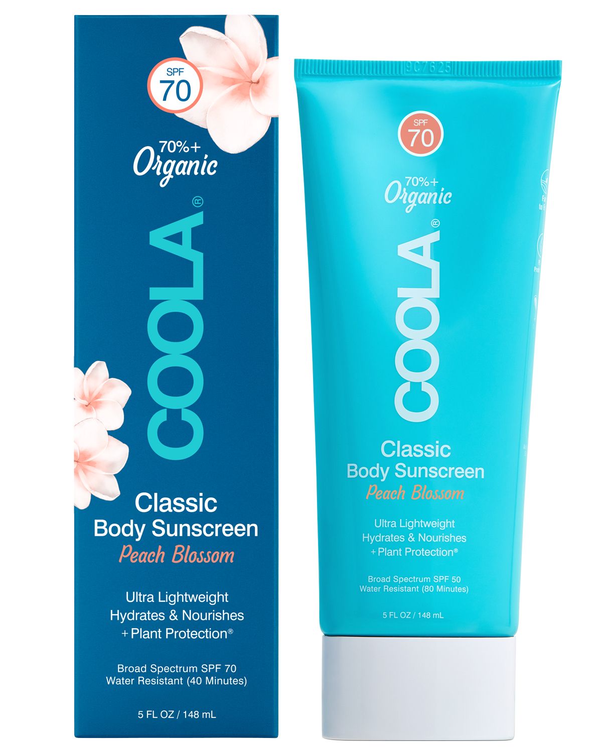 COOLA Classic Body Organic Sunscreen Lotion, Peach Blossom, SPF 70 - 5 fl oz