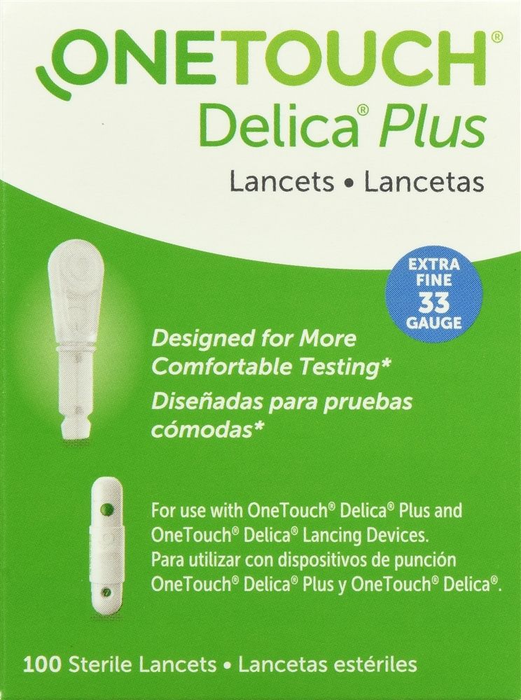 OneTouch Delica Plus Lancets Extra Fine 33 Gauge - 100 ct