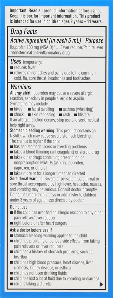 Advil Children's Suspension Fruit-Flavored Liquid, 100 mg - 4 fl oz