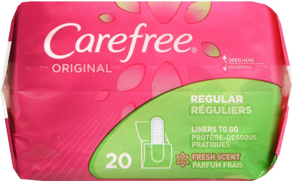 Carefree Original Regular Liners To Go, Fresh Scent - 20 ct
