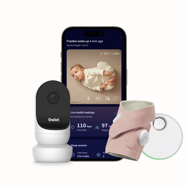 Owlet® Dream Duo 2 Smart Baby Monitor: FDA-Cleared Dream Sock® plus Cam 2 HD WiFi Video - Multiple Colors