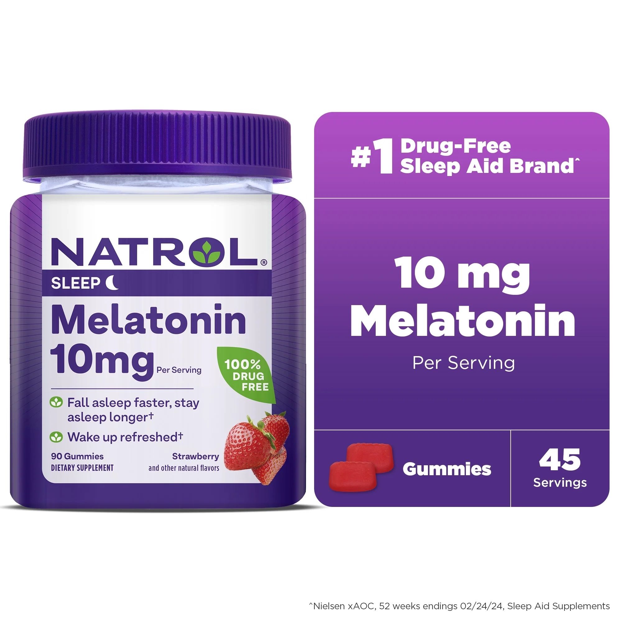 Natrol® Melatonin Sleep Aid Gummies, Strawberry, 10 mg - 90 ct