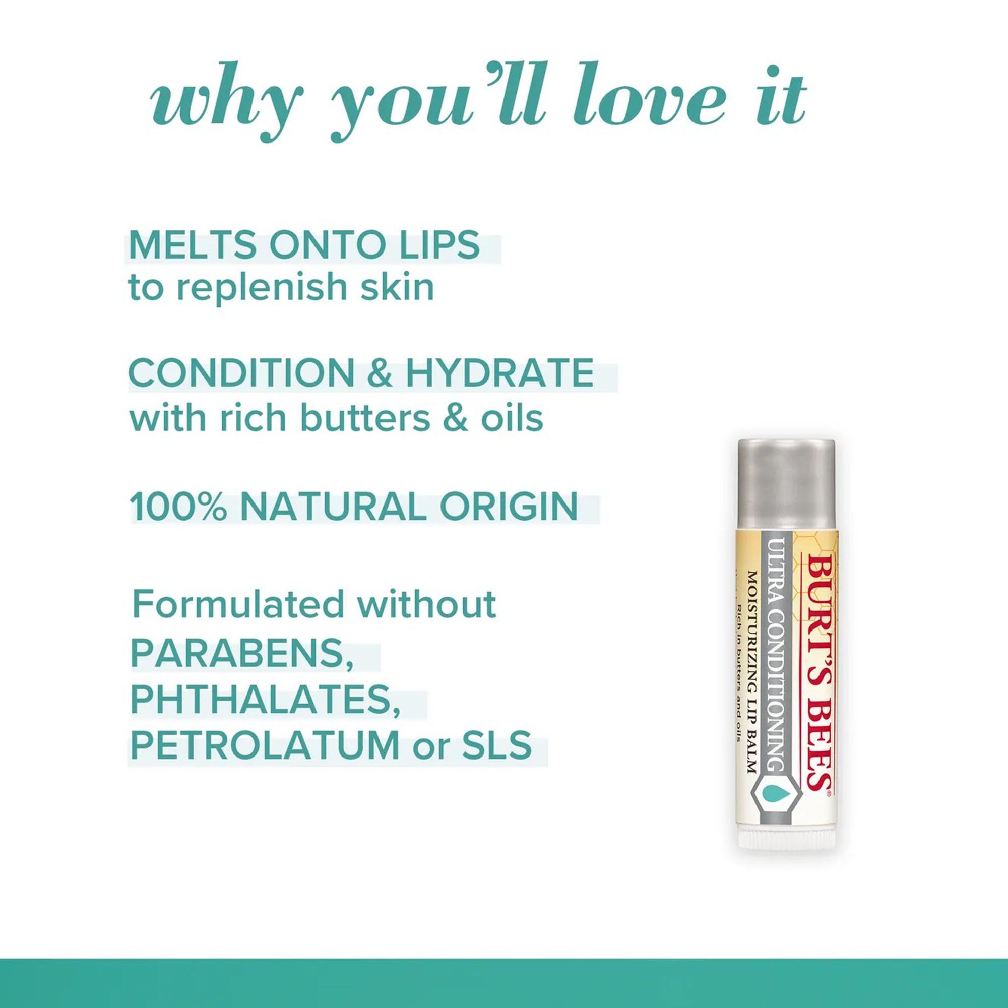 Burt's Bees® Ultra Conditioning Moisturizing Lip Balm - 1 ct