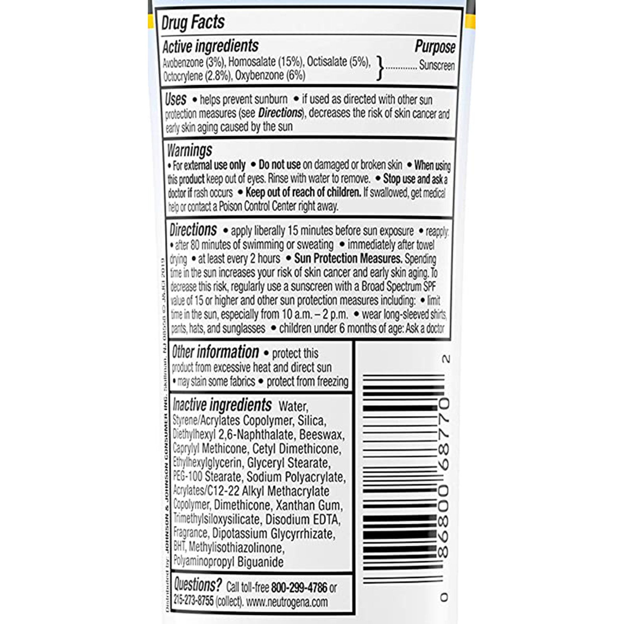 DISCNeutrogena Ultra Sheer Dry-Touch Sunscreen, SPF 70 - 3 fl oz