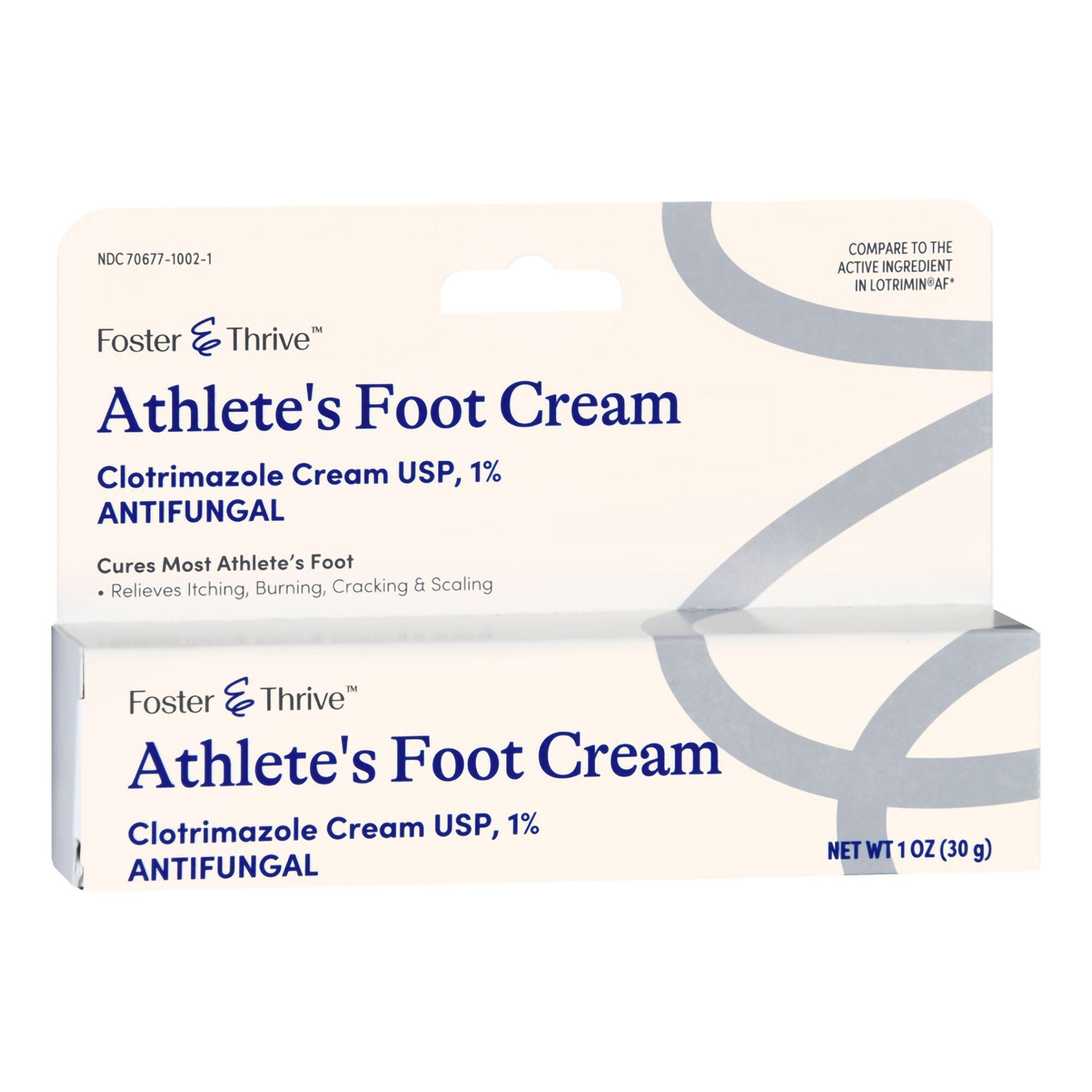 Foster & Thrive Athlete's Foot Cream Clotrimazole USP, 1% - 1 oz