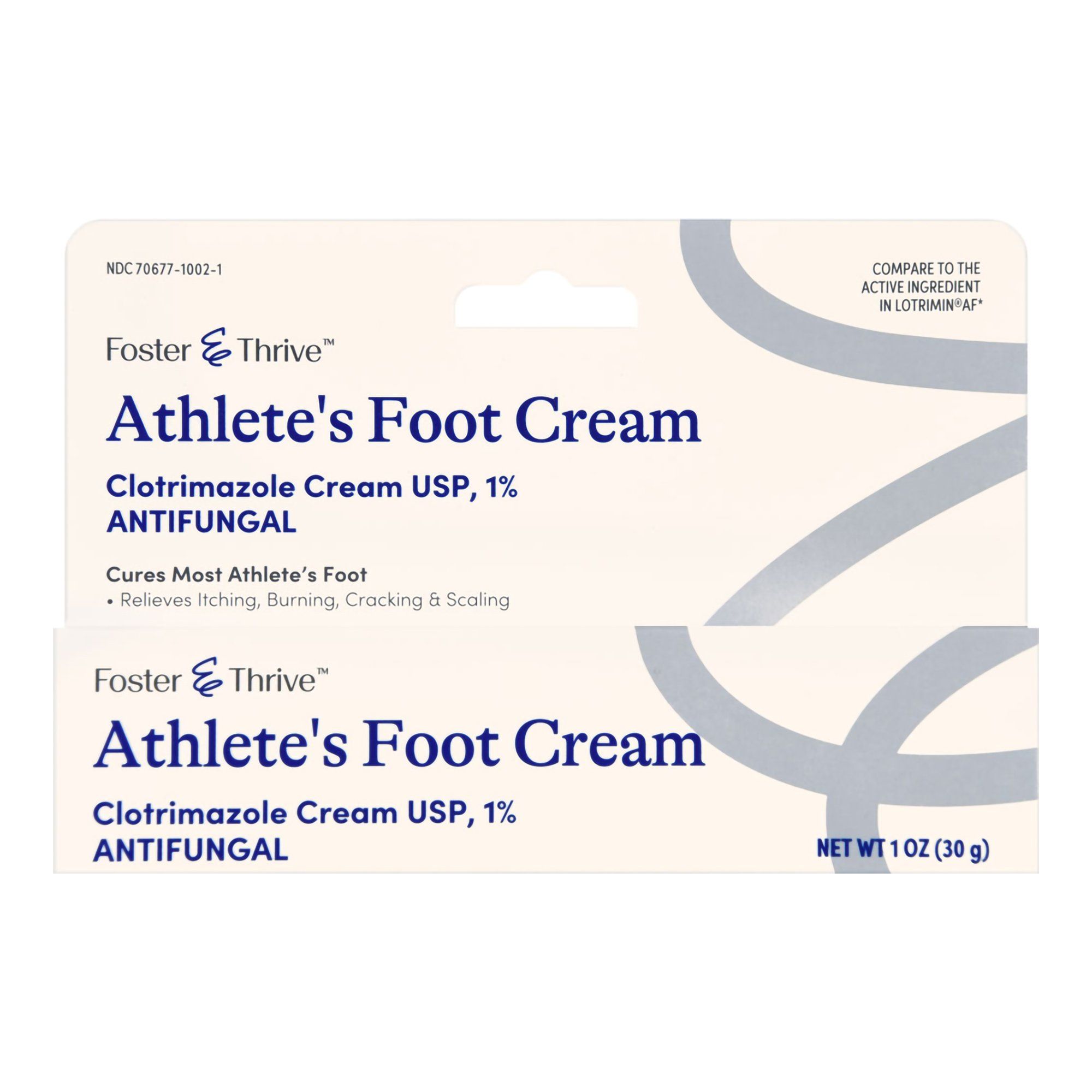 Foster & Thrive Athlete's Foot Cream Clotrimazole USP, 1% - 1 oz