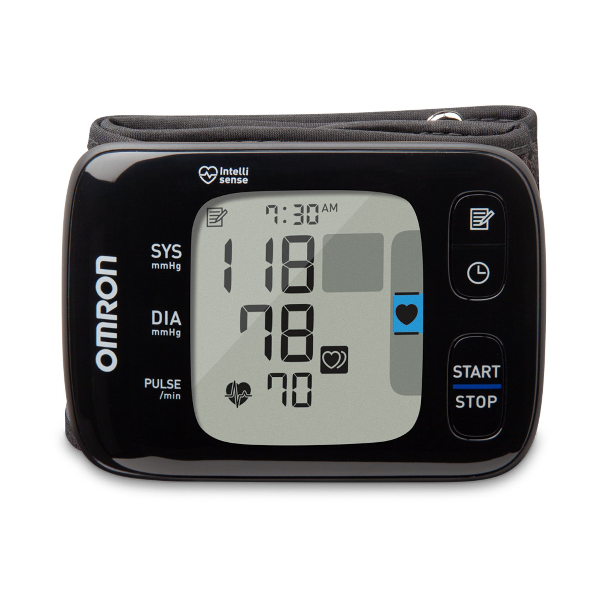 Omron 7 Series Automatic Digital Wrist Blood Pressure Monitor Cuff, Black - One Size Fits Most