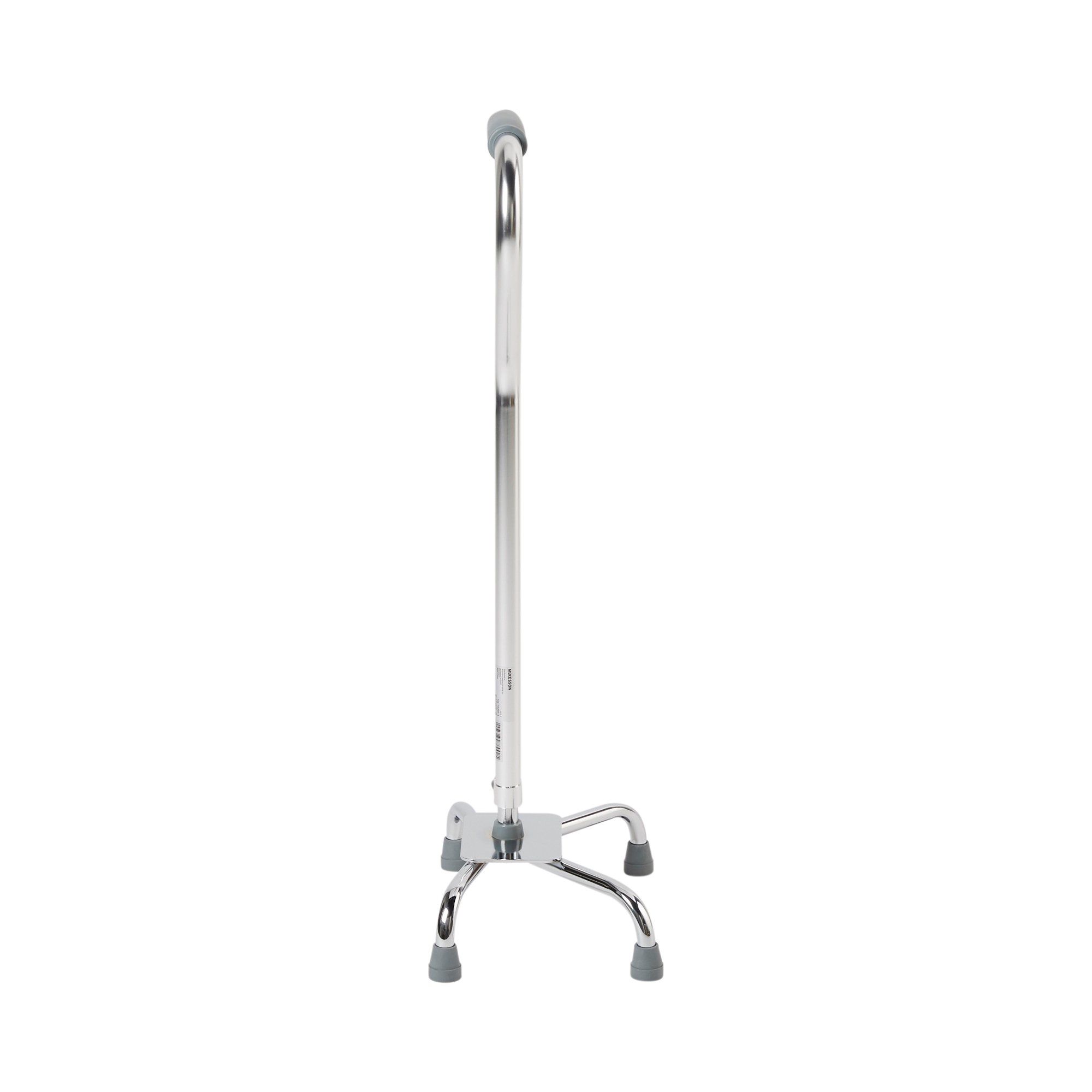 McKesson Chrome Steel Large Base Quad Cane, Adjustable Height 29" - 37.5" - 300 lb Weight Capacity