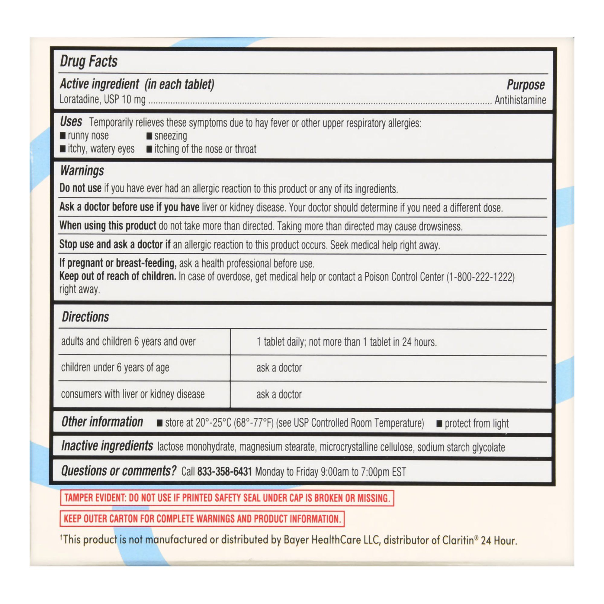 Foster & Thrive All Day Allergy Relief Loratadine Tablets, 10 mg -  90 ct