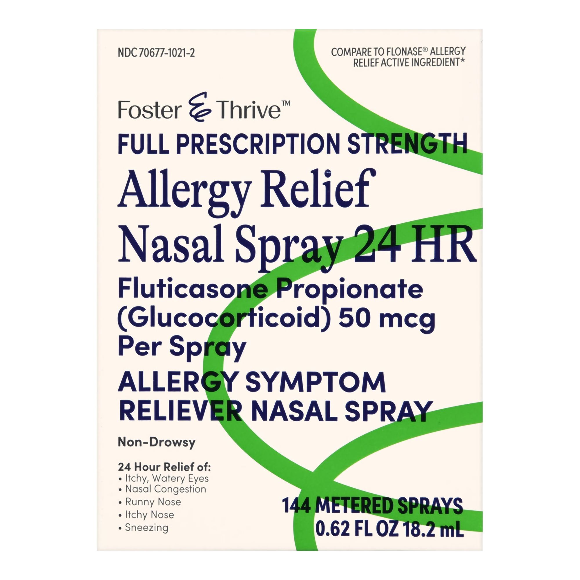 Foster & Thrive 24 HR Allergy Relief Nasal Spray, 50 Mcg - 144 Metered Sprays