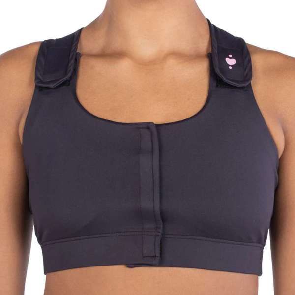 Heart & Core Serena Post Surgical Bra, Black - Queen Size