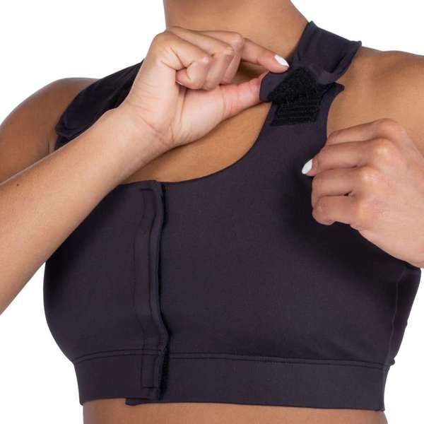 Heart & Core Serena Post Surgical Bra, Black - X-Large