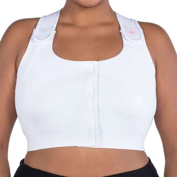 Heart & Core Serena Post Surgical Bra, White - 2 X-Large