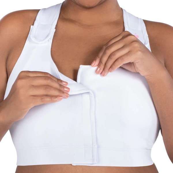 Heart & Core Serena Post Surgical Bra, White - Small