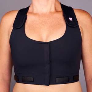 Heart & Core Larissa Post Surgical Bra, Black - Super Queen Size