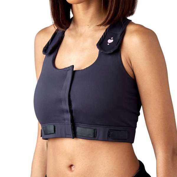 Heart & Core Larissa Post Surgical Bra, Black - Medium