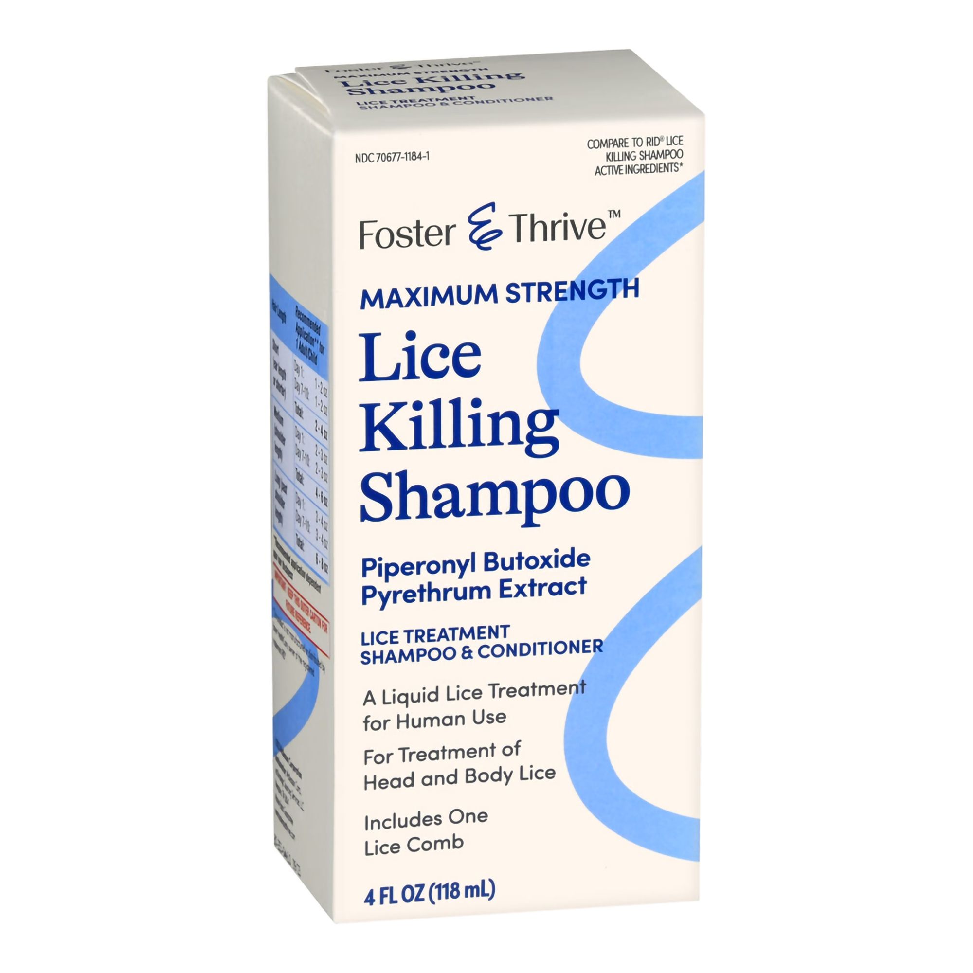 Foster & Thrive Maximum Strength Lice Killing Shampoo - 4 fl oz