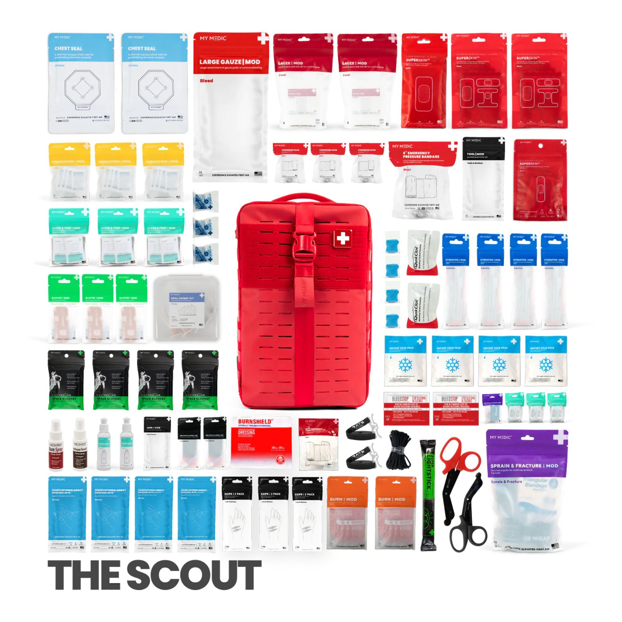 My Medic - SCOUT Portable Medical First Aid Kit - Red