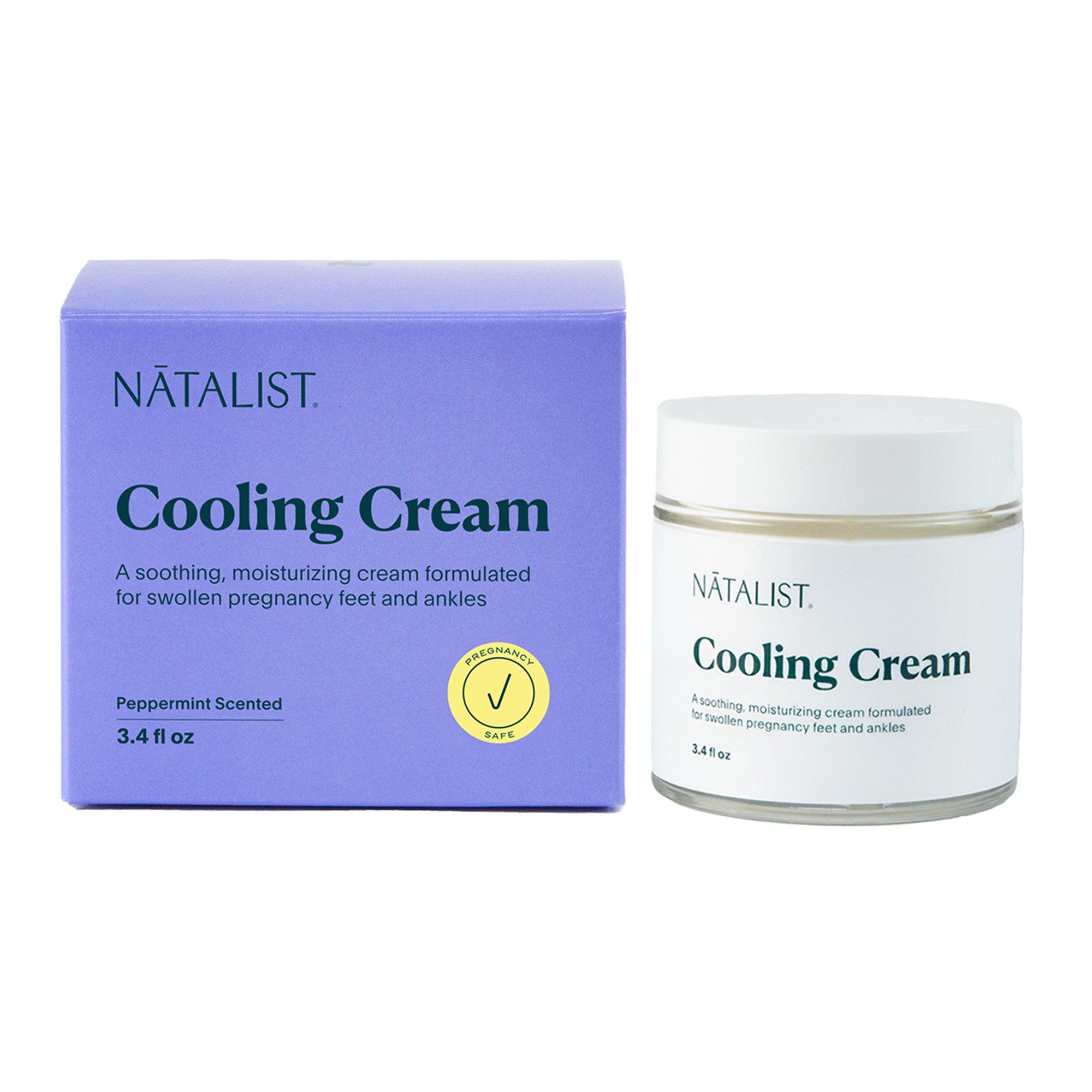 Natalist Cooling Foot Cream, Peppermint Scent - 3.4 oz