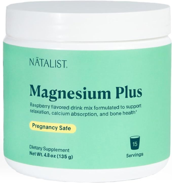 Natalist Magnesium Plus, Pregnancy Safe Drink Mix, Raspberry - 4.8 oz