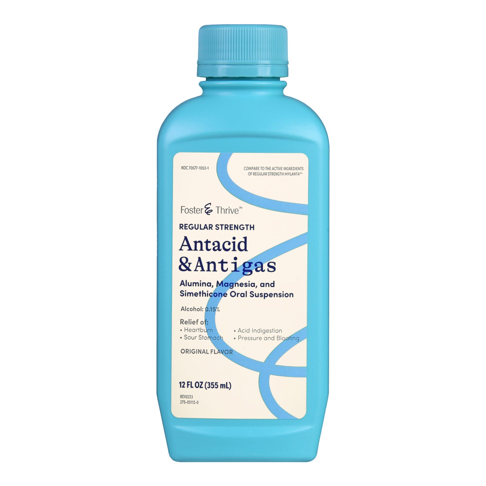 Foster & Thrive Regular Strength Antacid & Antigas Liquid - 12 fl oz