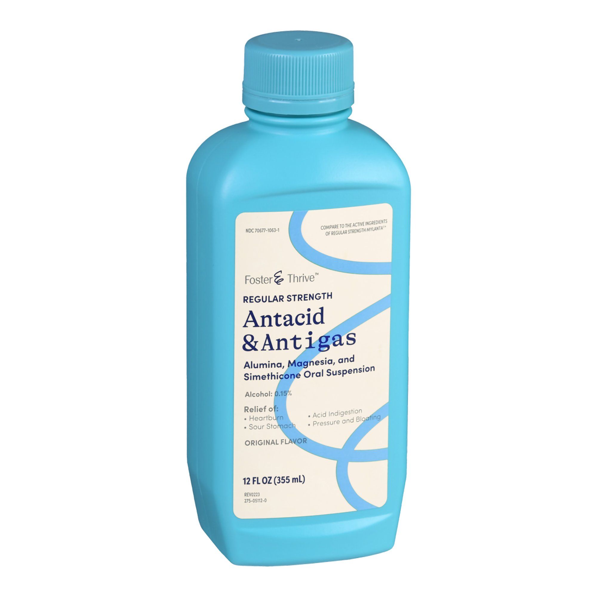 Foster & Thrive Regular Strength Antacid & Antigas Liquid - 12 fl oz