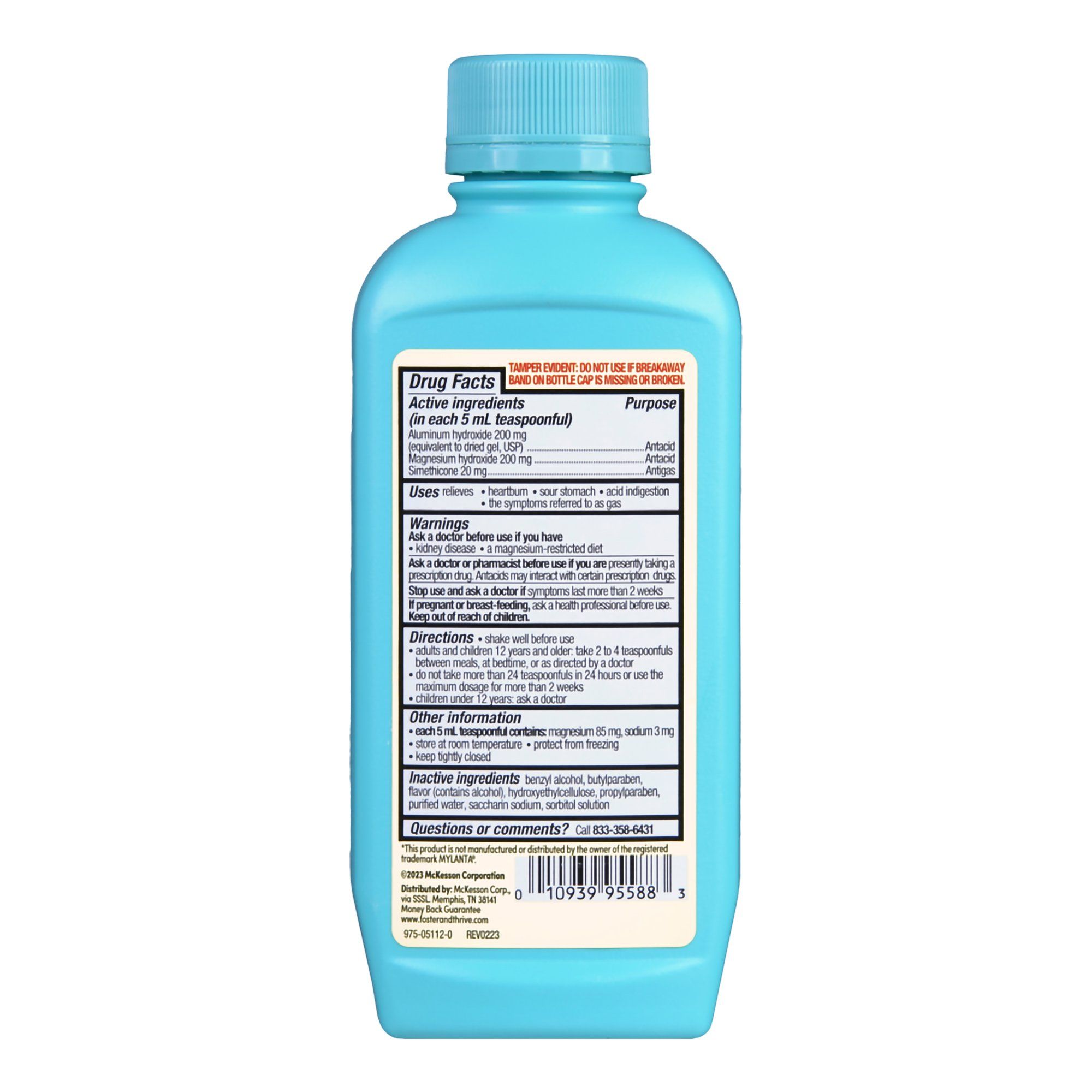 Foster & Thrive Regular Strength Antacid & Antigas Liquid - 12 fl oz