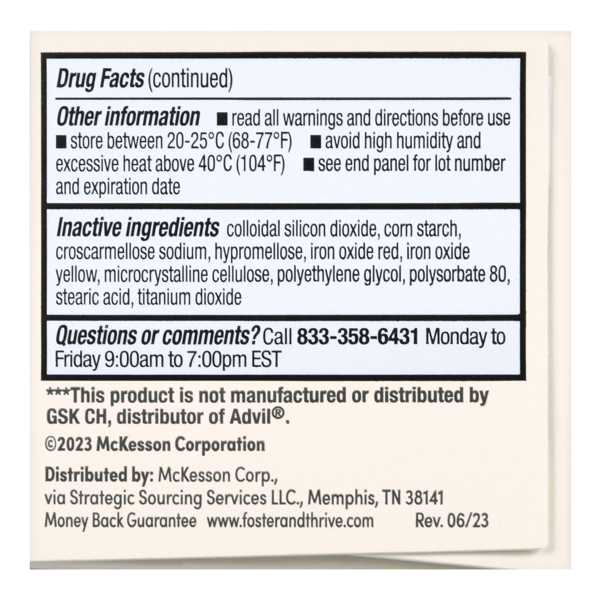 Foster & Thrive Ibuprofen Coated Caplets, 200 mg - 50 ct