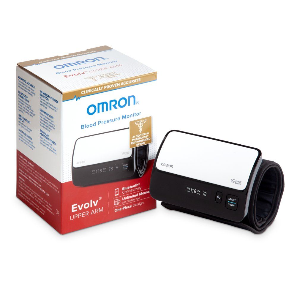 Omron Evolv Bluetooth Digital Upper Arm Blood Pressure Monitor - Black/White