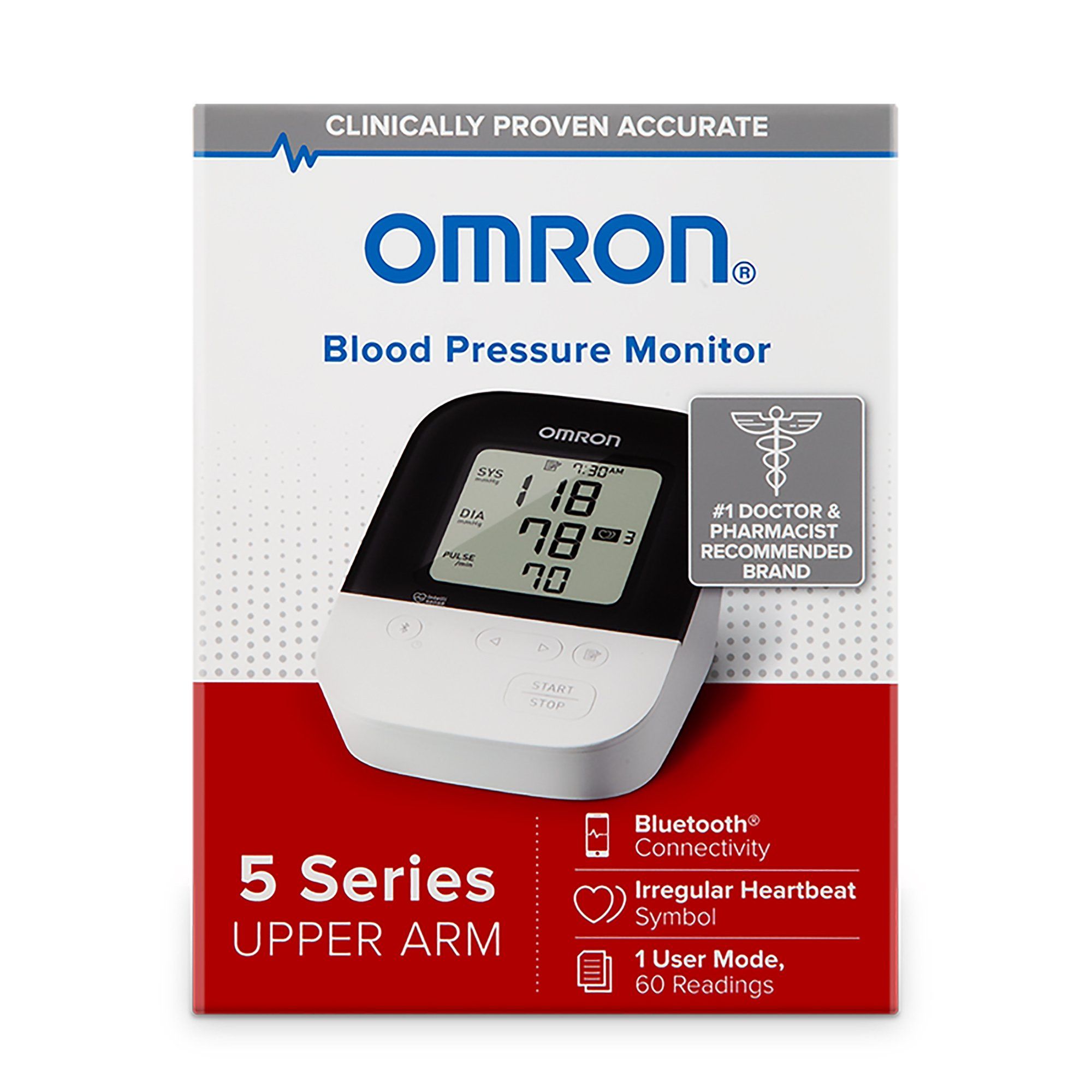 Omron 5 Series Automatic Digital Upper Arm Blood Pressure Monitor - Black