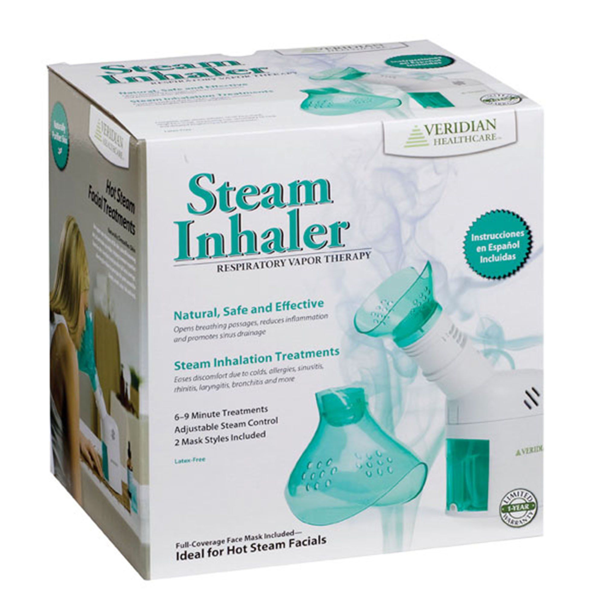 Veridian Steam Inhaler Respiratory Vapor Therapy