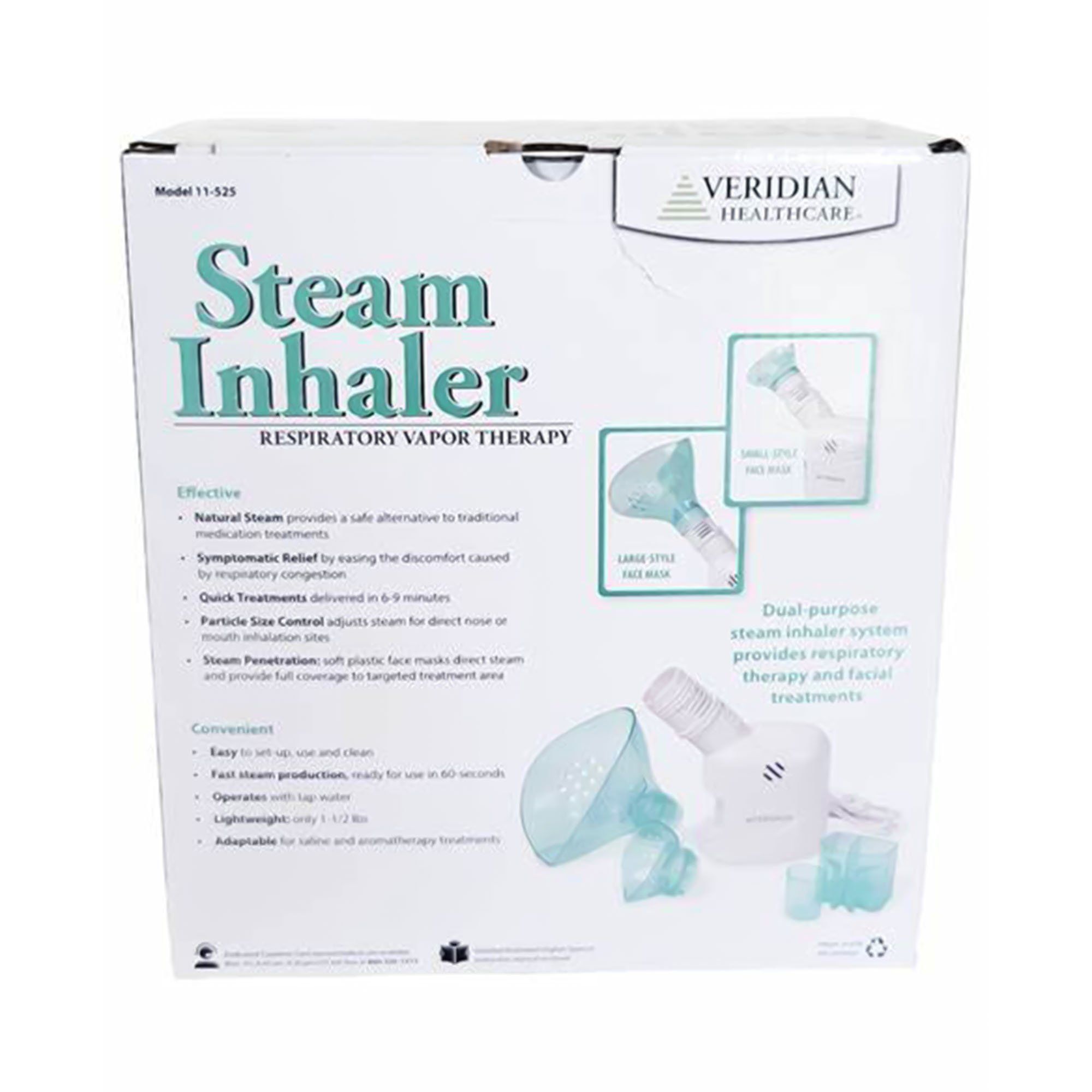 Veridian Steam Inhaler Respiratory Vapor Therapy