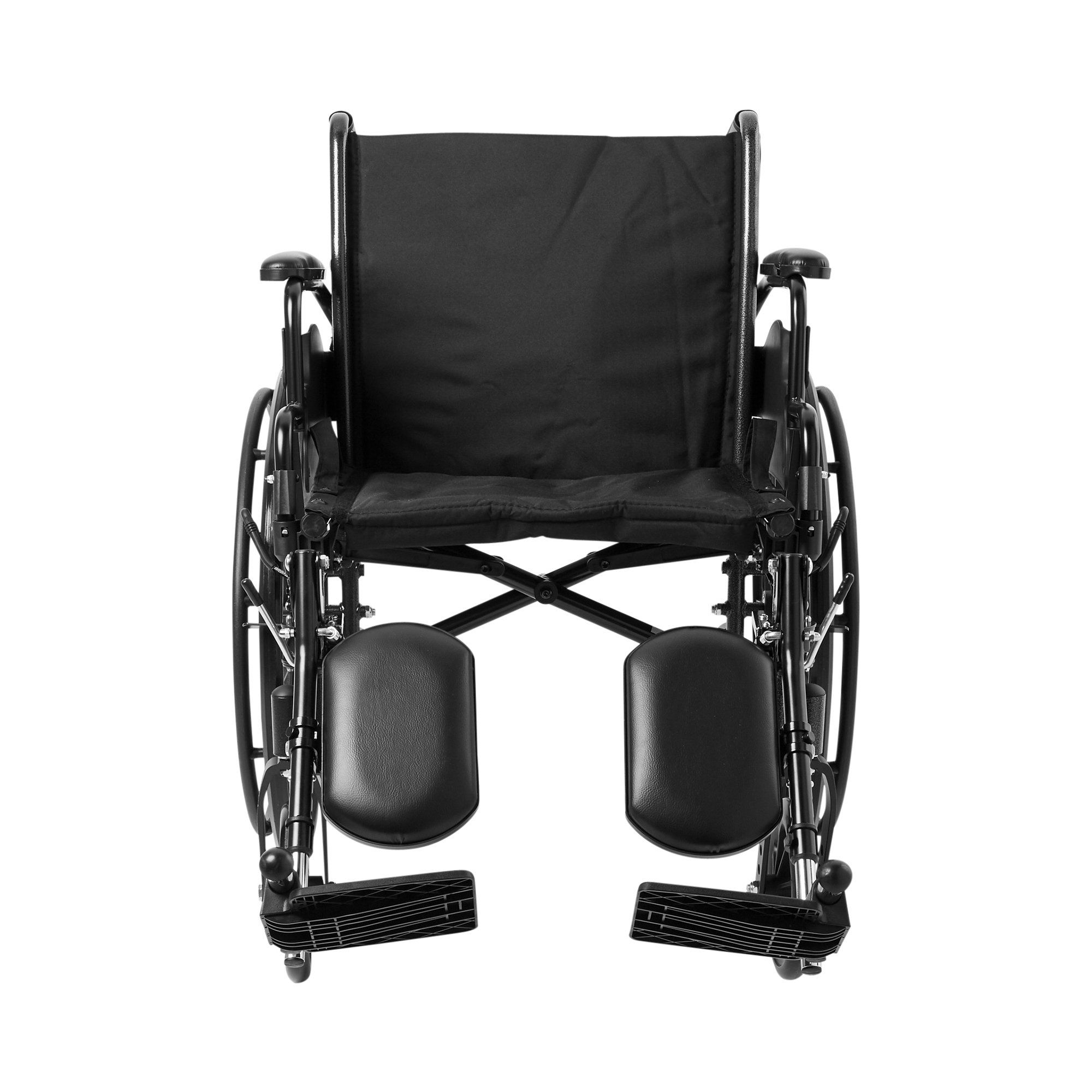 McKesson Lightweight Wheelchair with Flip Back Padded Removable Arm & Swing-Away Elevating Footrest - 300 lbs Capacity