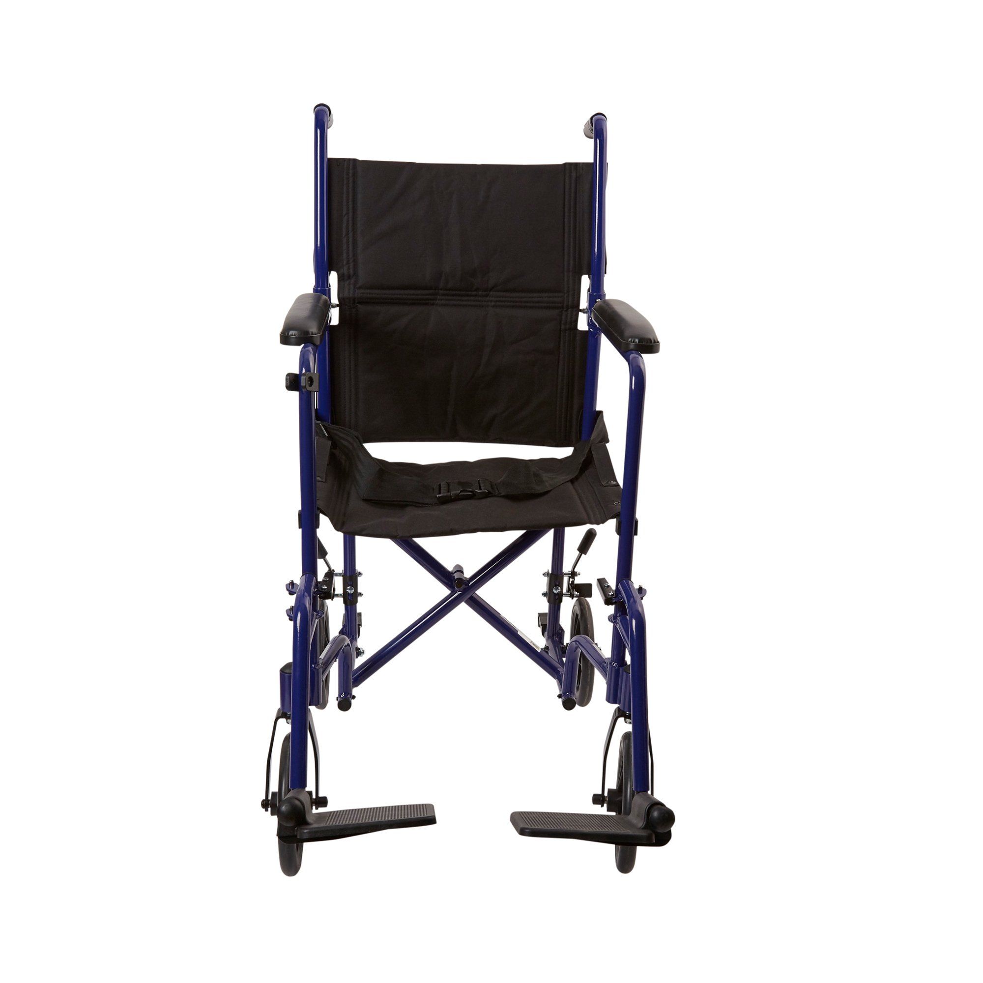 McKesson Lightweight Transport Chair, Blue - 300 lbs Capacity