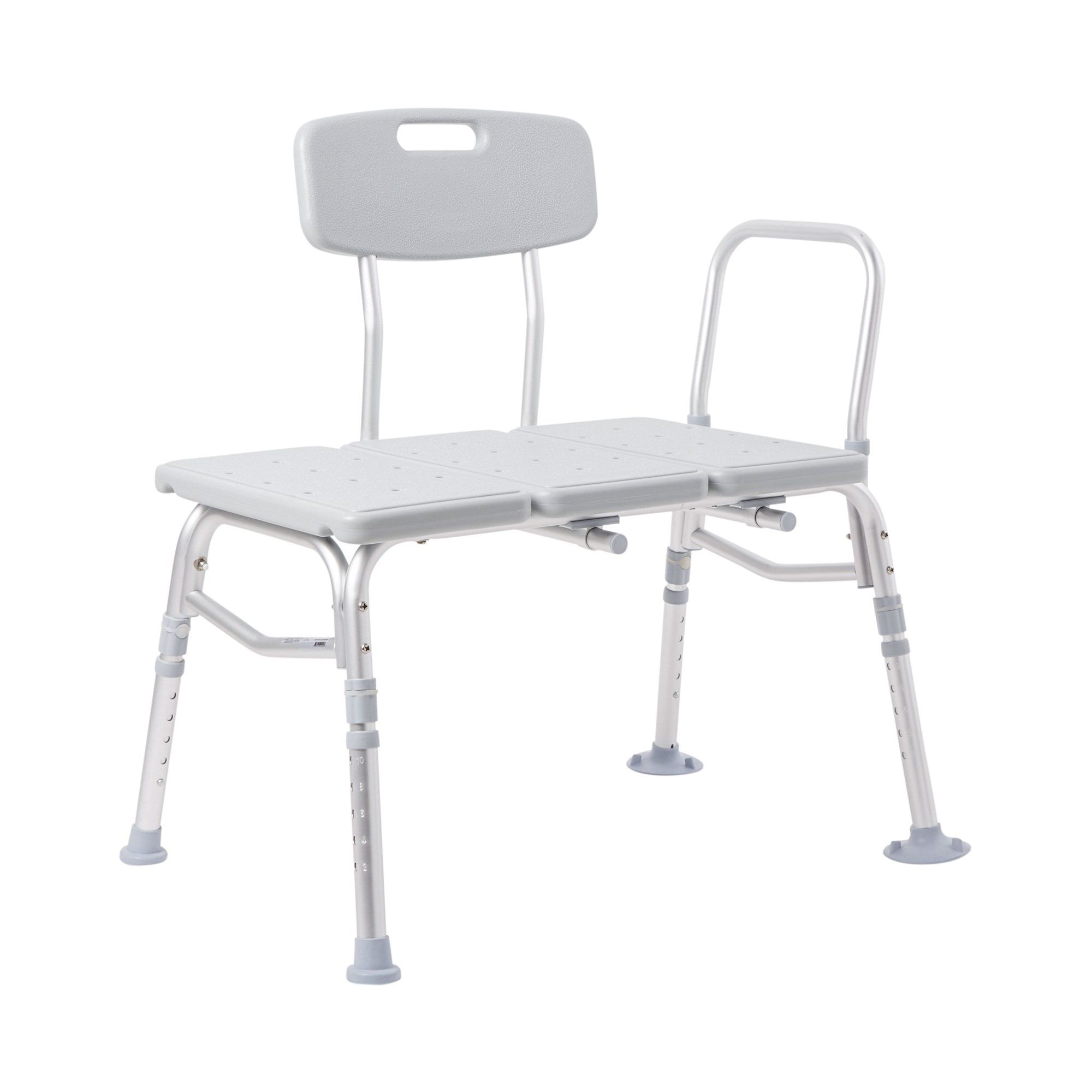 McKesson Knocked Down Bath Transfer Bench, Adjustable Height - 400 lbs Capacity