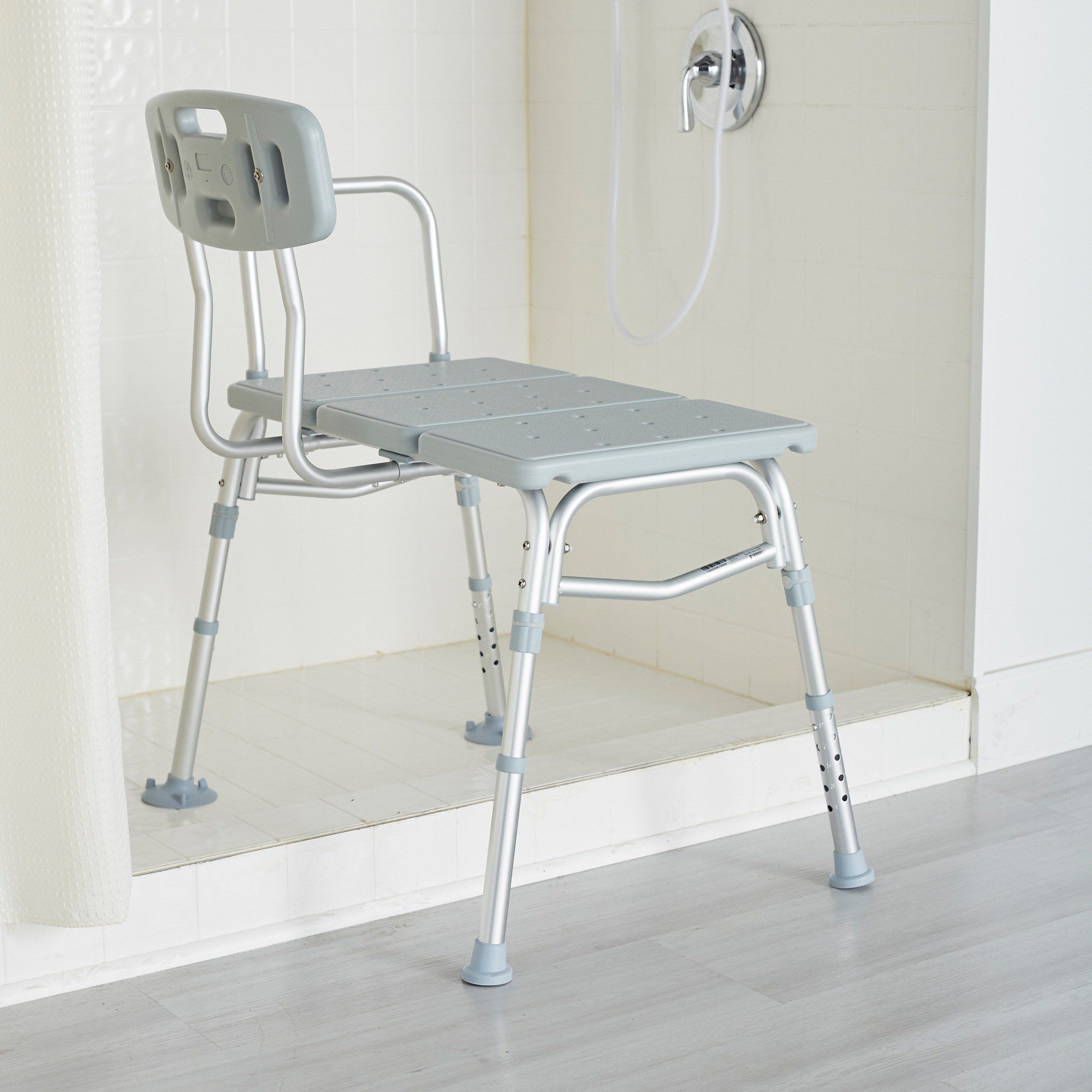 McKesson Knocked Down Bath Transfer Bench, Adjustable Height - 400 lbs Capacity