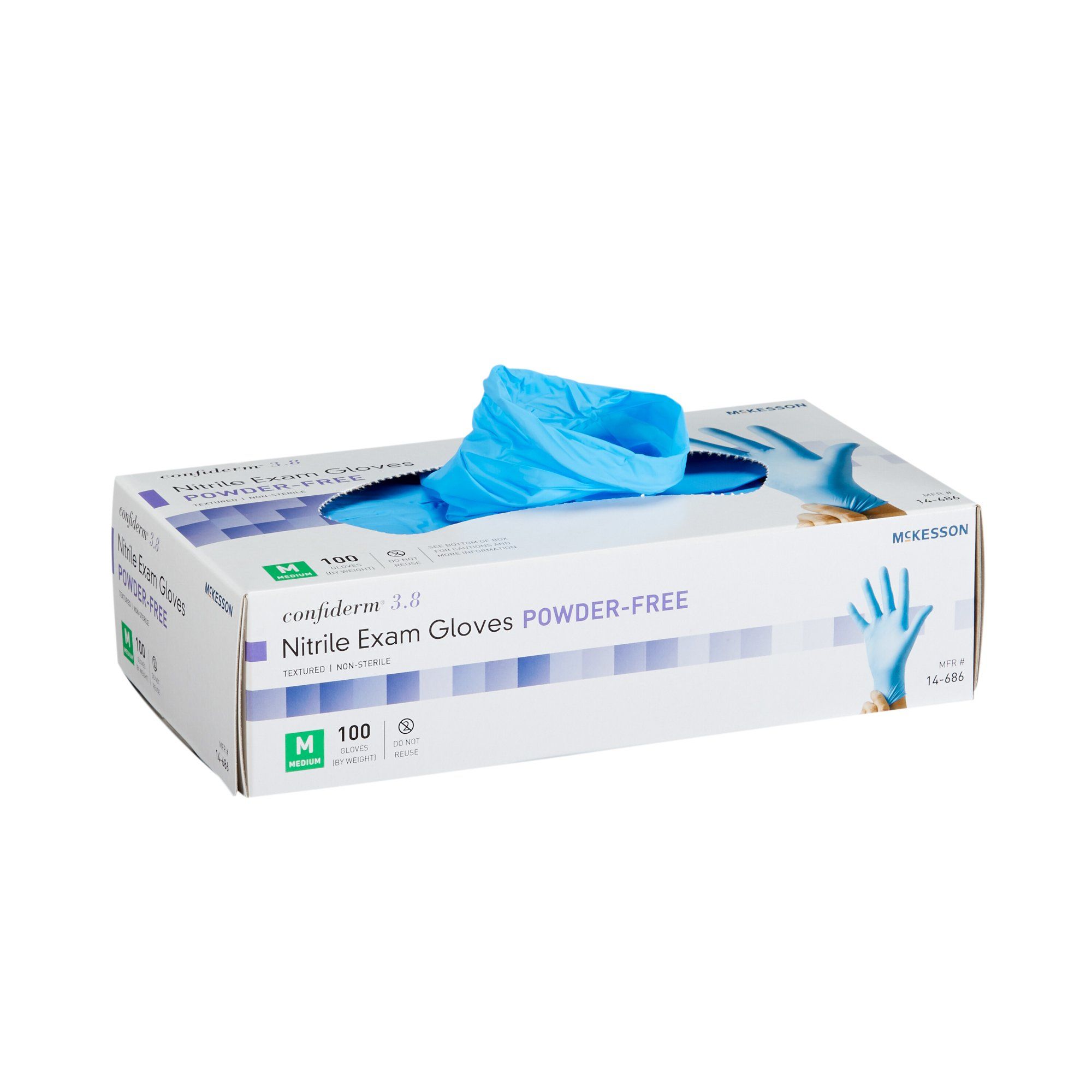 McKesson Confiderm® 3.8 Nitrile Exam Gloves, Medium - 100 ct